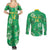 Custom Jamaica Cricket Couples Matching Summer Maxi Dress and Long Sleeve Button Shirt Fi Wi Tallawahs Tropical Style - Wonder Print Shop