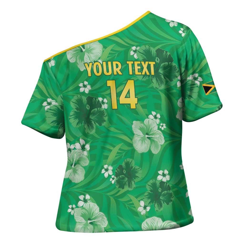 Custom Jamaica Cricket Cross Shoulder Shirt Fi Wi Tallawahs Tropical Style - Wonder Print Shop