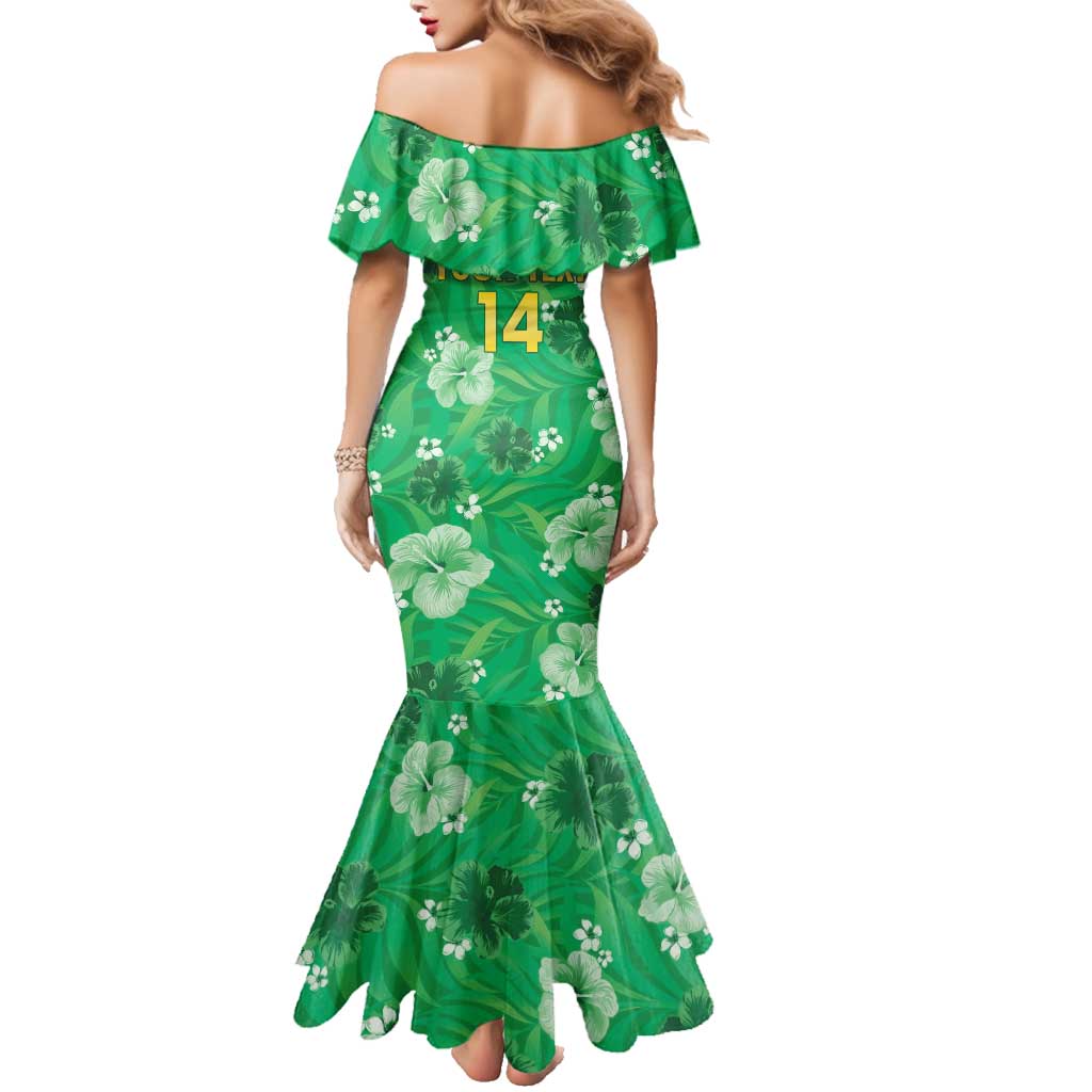 Custom Jamaica Cricket Family Matching Mermaid Dress and Hawaiian Shirt Fi Wi Tallawahs Tropical Style - Wonder Print Shop