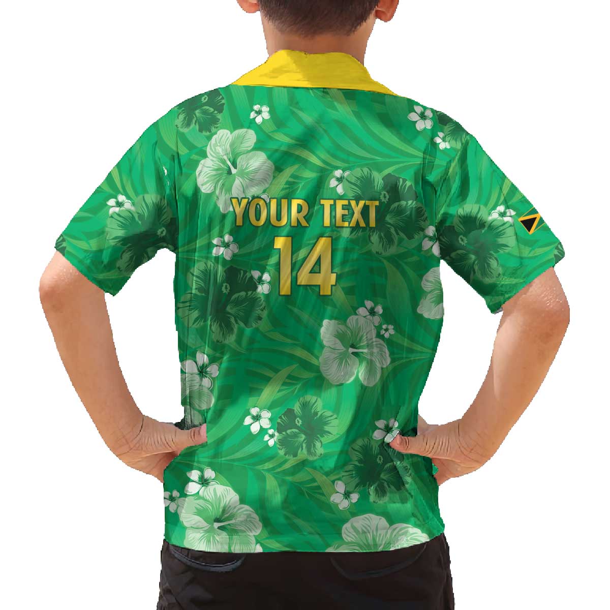 Custom Jamaica Cricket Family Matching Off The Shoulder Long Sleeve Dress and Hawaiian Shirt Fi Wi Tallawahs Tropical Style - Wonder Print Shop