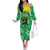 Custom Jamaica Cricket Family Matching Off The Shoulder Long Sleeve Dress and Hawaiian Shirt Fi Wi Tallawahs Tropical Style - Wonder Print Shop