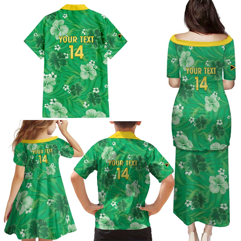 Custom Jamaica Cricket Family Matching Puletasi and Hawaiian Shirt Fi Wi Tallawahs Tropical Style - Wonder Print Shop
