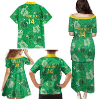 Custom Jamaica Cricket Family Matching Puletasi and Hawaiian Shirt Fi Wi Tallawahs Tropical Style - Wonder Print Shop