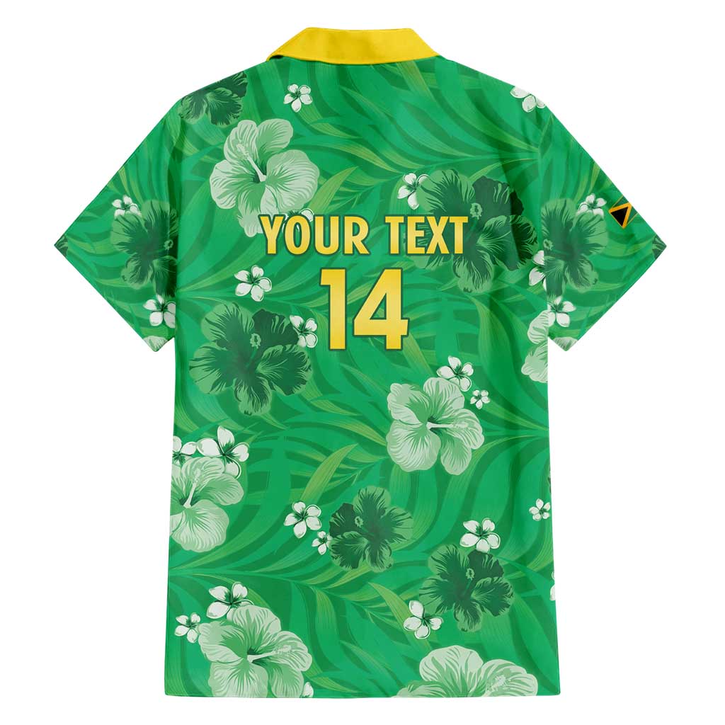 Custom Jamaica Cricket Family Matching Short Sleeve Bodycon Dress and Hawaiian Shirt Fi Wi Tallawahs Tropical Style - Wonder Print Shop