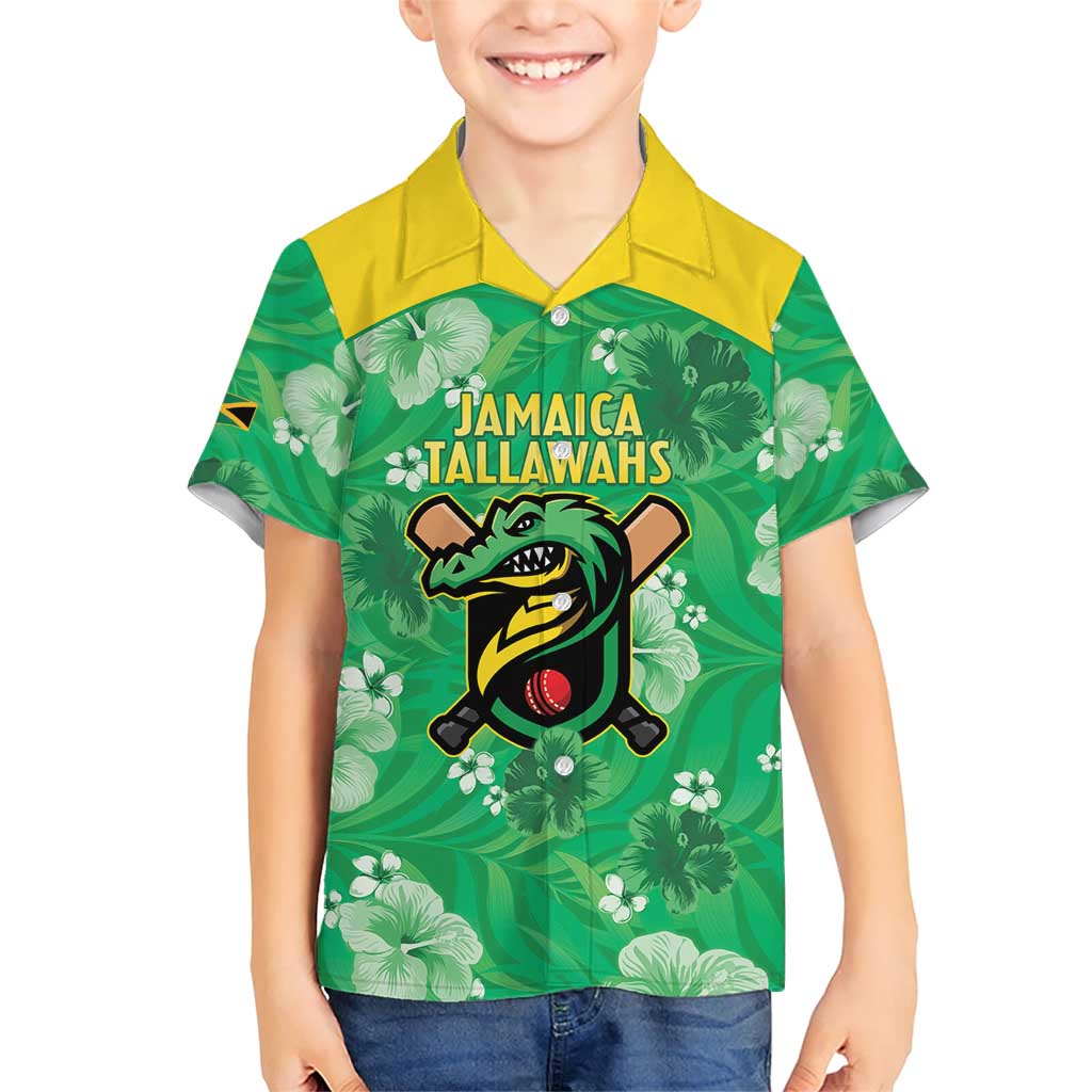 Custom Jamaica Cricket Family Matching Short Sleeve Bodycon Dress and Hawaiian Shirt Fi Wi Tallawahs Tropical Style - Wonder Print Shop