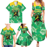 Custom Jamaica Cricket Family Matching Summer Maxi Dress and Hawaiian Shirt Fi Wi Tallawahs Tropical Style - Wonder Print Shop