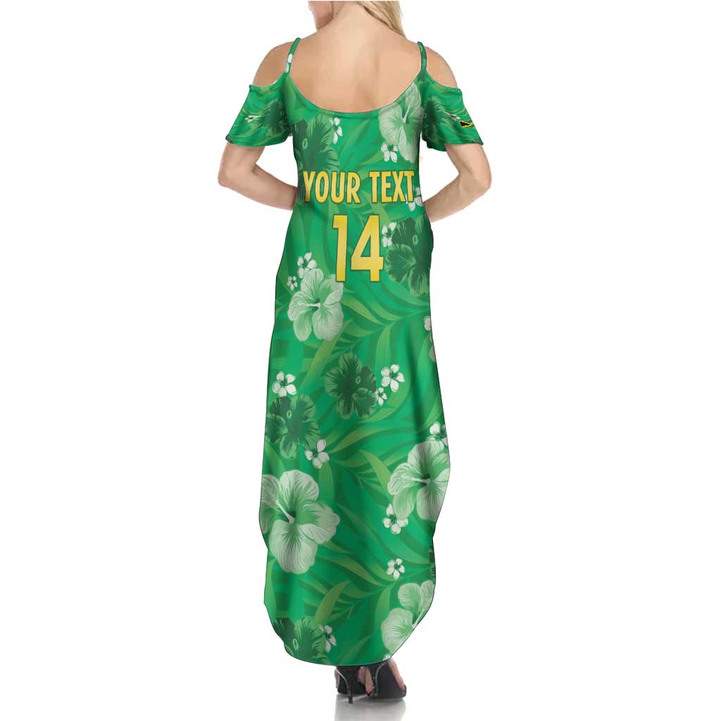 Custom Jamaica Cricket Family Matching Summer Maxi Dress and Hawaiian Shirt Fi Wi Tallawahs Tropical Style - Wonder Print Shop