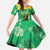 Custom Jamaica Cricket Kid Short Sleeve Dress Fi Wi Tallawahs Tropical Style - Wonder Print Shop