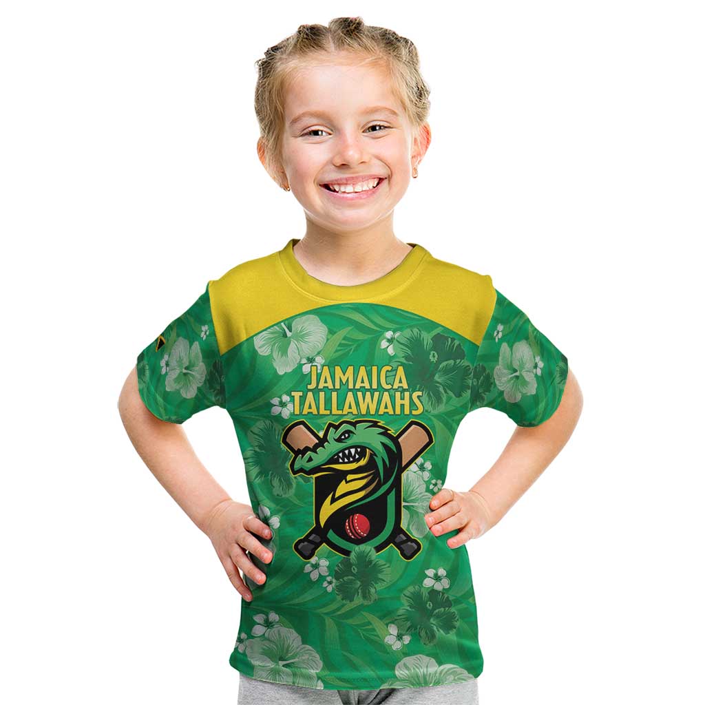 Custom Jamaica Cricket Kid T Shirt Fi Wi Tallawahs Tropical Style - Wonder Print Shop