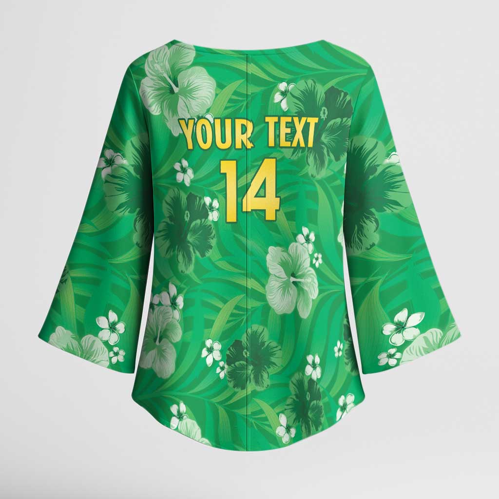Custom Jamaica Cricket Kimono Sleeve Blouse Fi Wi Tallawahs Tropical Style - Wonder Print Shop