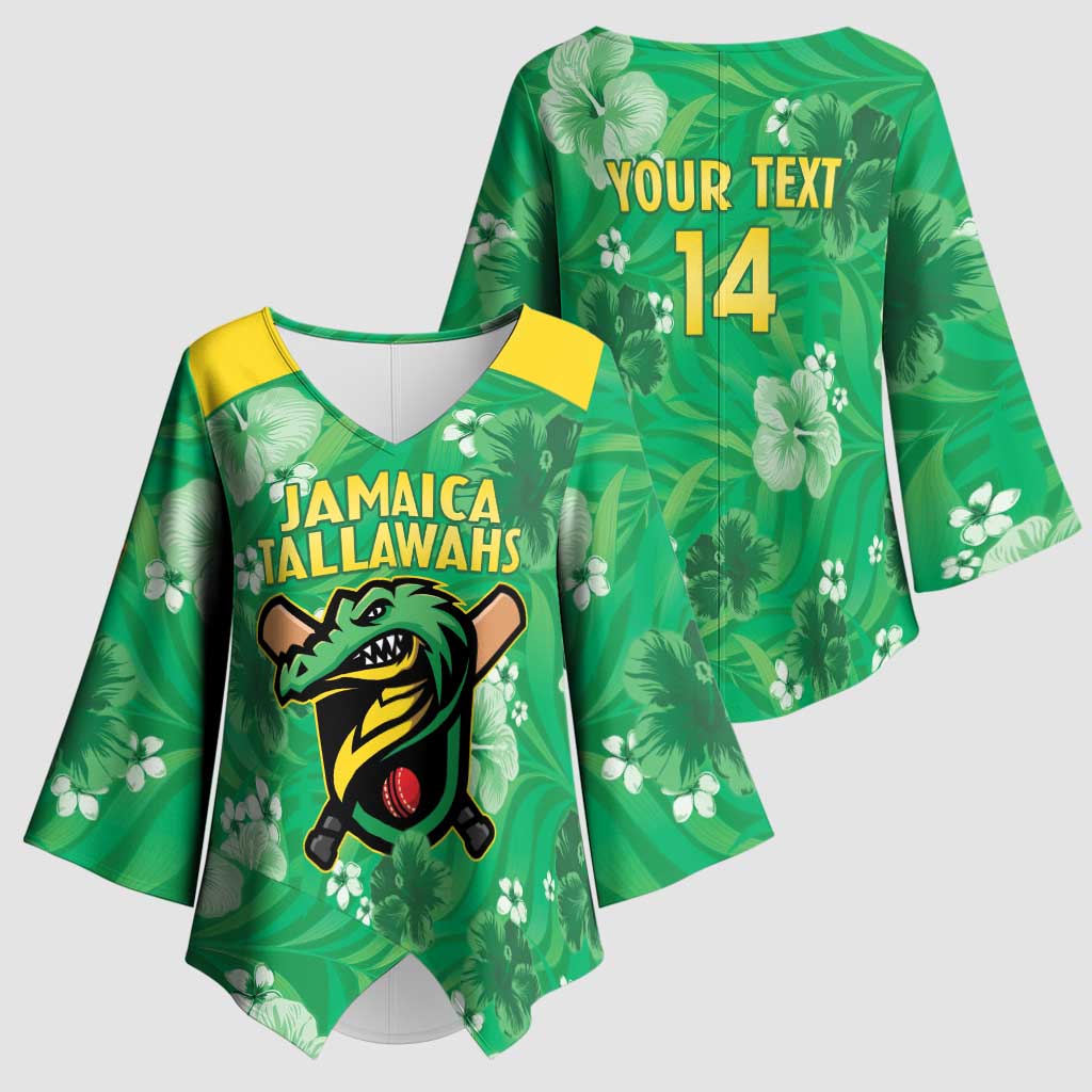 Custom Jamaica Cricket Kimono Sleeve Blouse Fi Wi Tallawahs Tropical Style - Wonder Print Shop