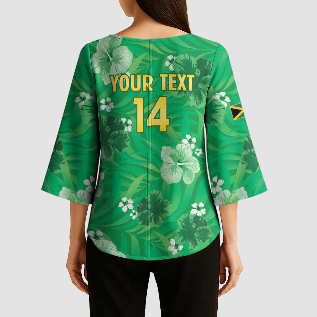 Custom Jamaica Cricket Kimono Sleeve Blouse Fi Wi Tallawahs Tropical Style - Wonder Print Shop