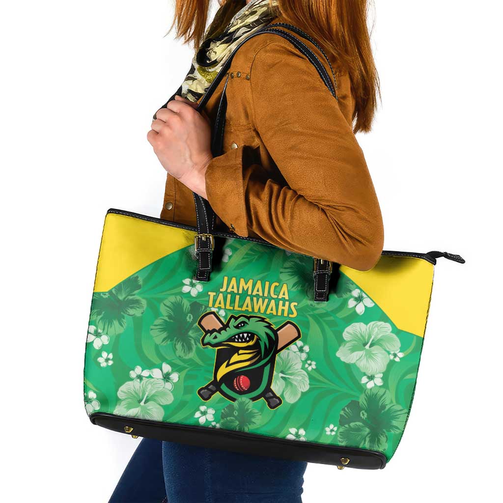 Jamaica Cricket Leather Tote Bag Fi Wi Tallawahs Tropical Style - Wonder Print Shop