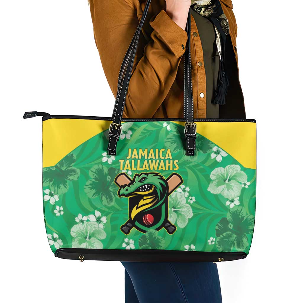 Jamaica Cricket Leather Tote Bag Fi Wi Tallawahs Tropical Style - Wonder Print Shop