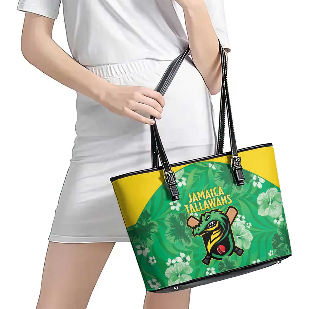 Jamaica Cricket Leather Tote Bag Fi Wi Tallawahs Tropical Style - Wonder Print Shop