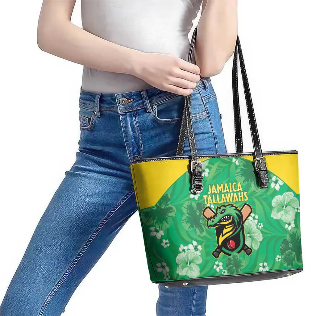 Jamaica Cricket Leather Tote Bag Fi Wi Tallawahs Tropical Style - Wonder Print Shop