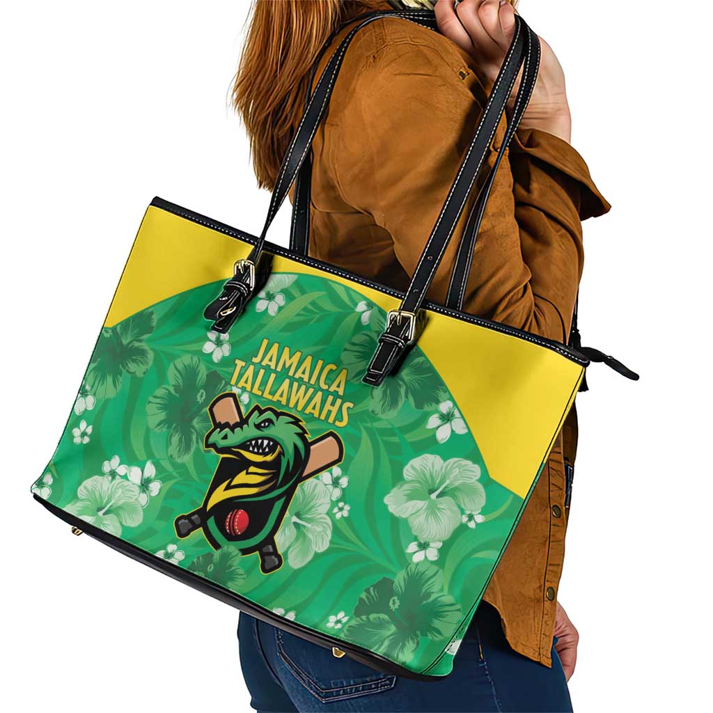 Jamaica Cricket Leather Tote Bag Fi Wi Tallawahs Tropical Style - Wonder Print Shop