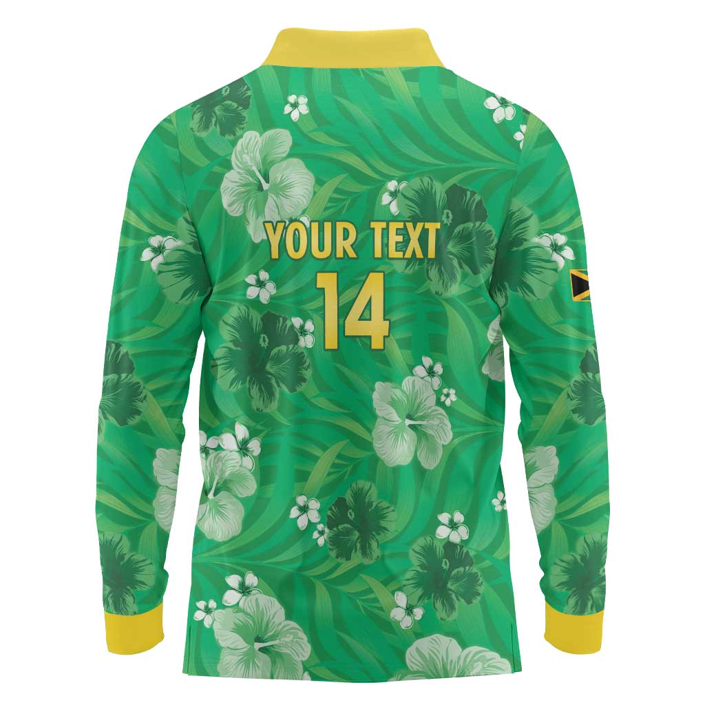 Custom Jamaica Cricket Long Sleeve Polo Shirt Fi Wi Tallawahs Tropical Style - Wonder Print Shop