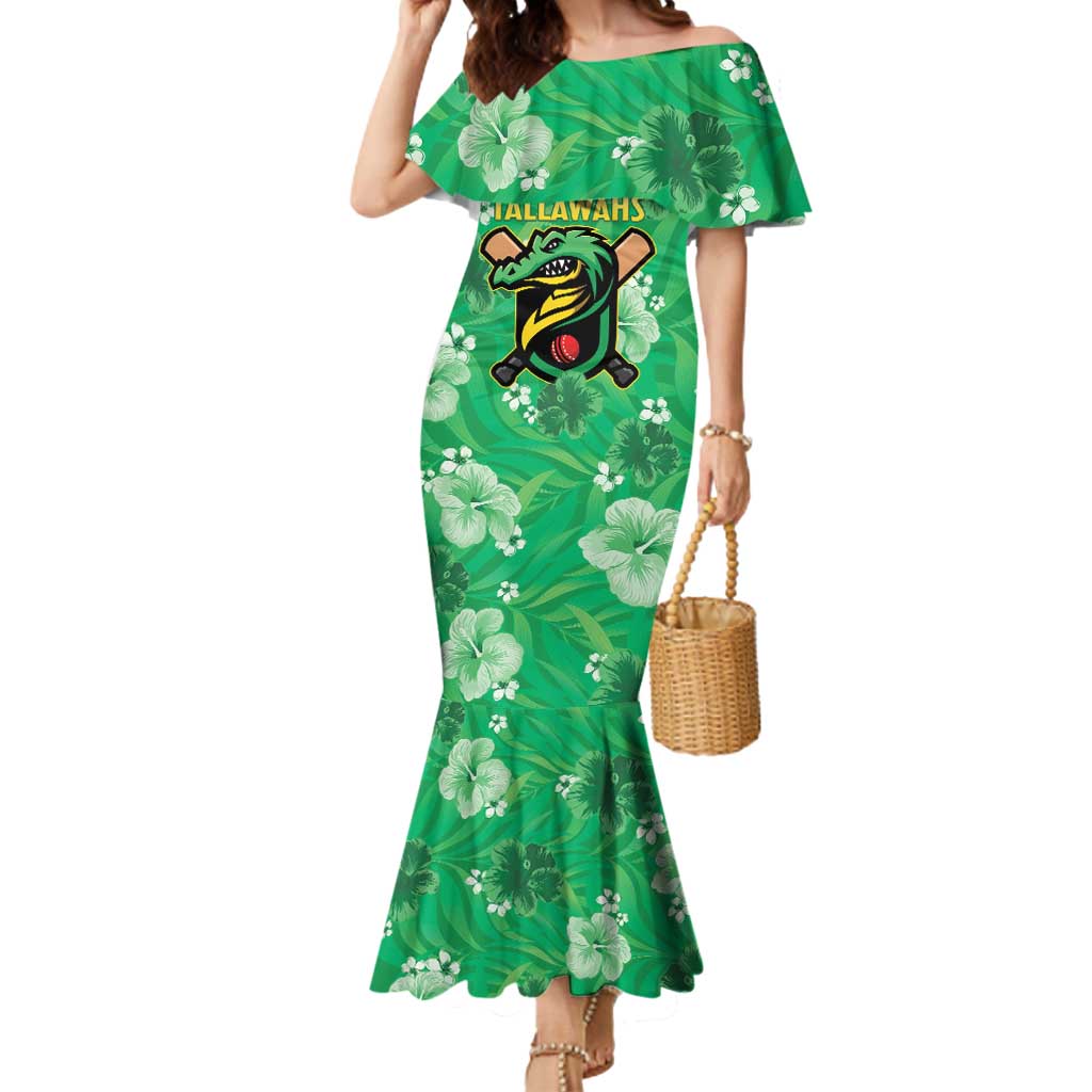 Custom Jamaica Cricket Mermaid Dress Fi Wi Tallawahs Tropical Style - Wonder Print Shop
