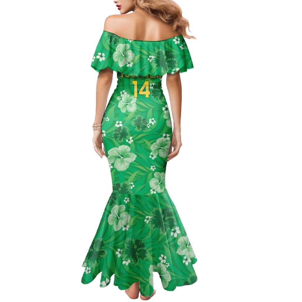 Custom Jamaica Cricket Mermaid Dress Fi Wi Tallawahs Tropical Style - Wonder Print Shop