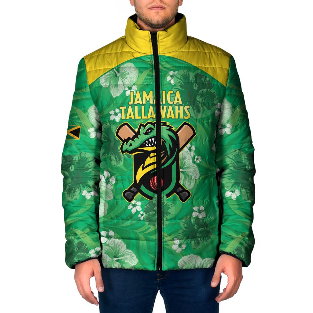 Custom Jamaica Cricket Padded Jacket Fi Wi Tallawahs Tropical Style - Wonder Print Shop