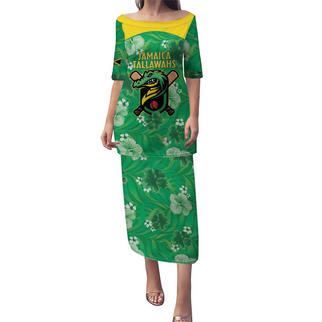 Custom Jamaica Cricket Puletasi Fi Wi Tallawahs Tropical Style - Wonder Print Shop