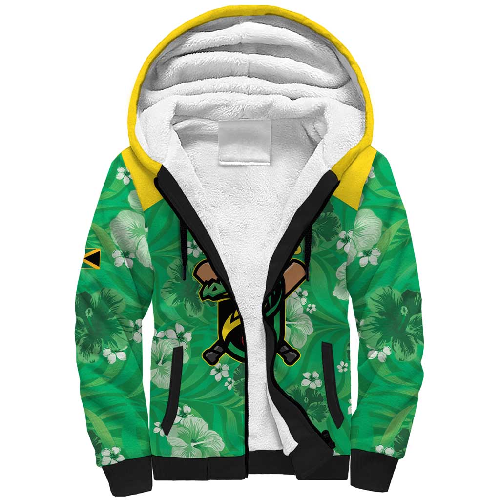 Custom Jamaica Cricket Sherpa Hoodie Fi Wi Tallawahs Tropical Style - Wonder Print Shop