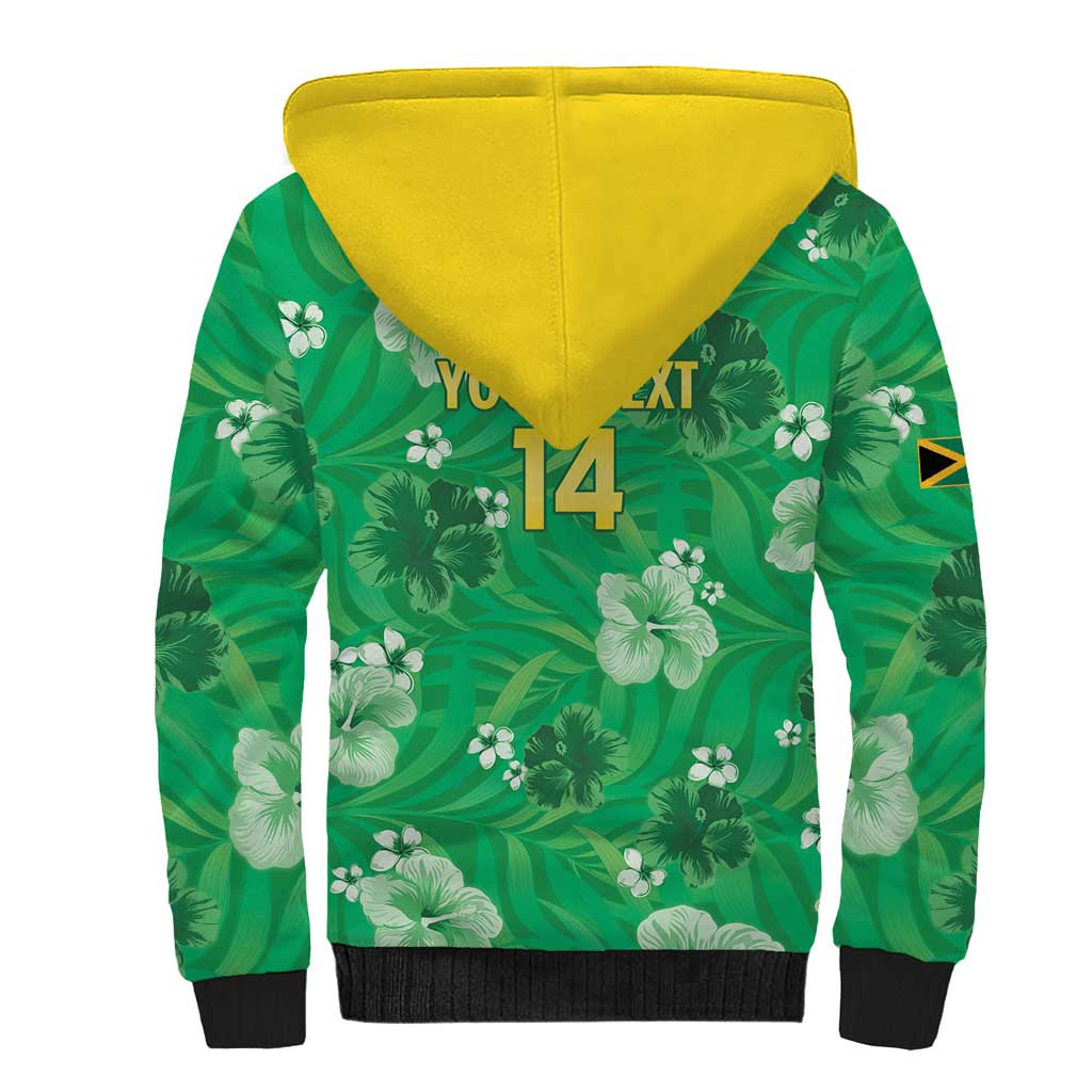 Custom Jamaica Cricket Sherpa Hoodie Fi Wi Tallawahs Tropical Style - Wonder Print Shop