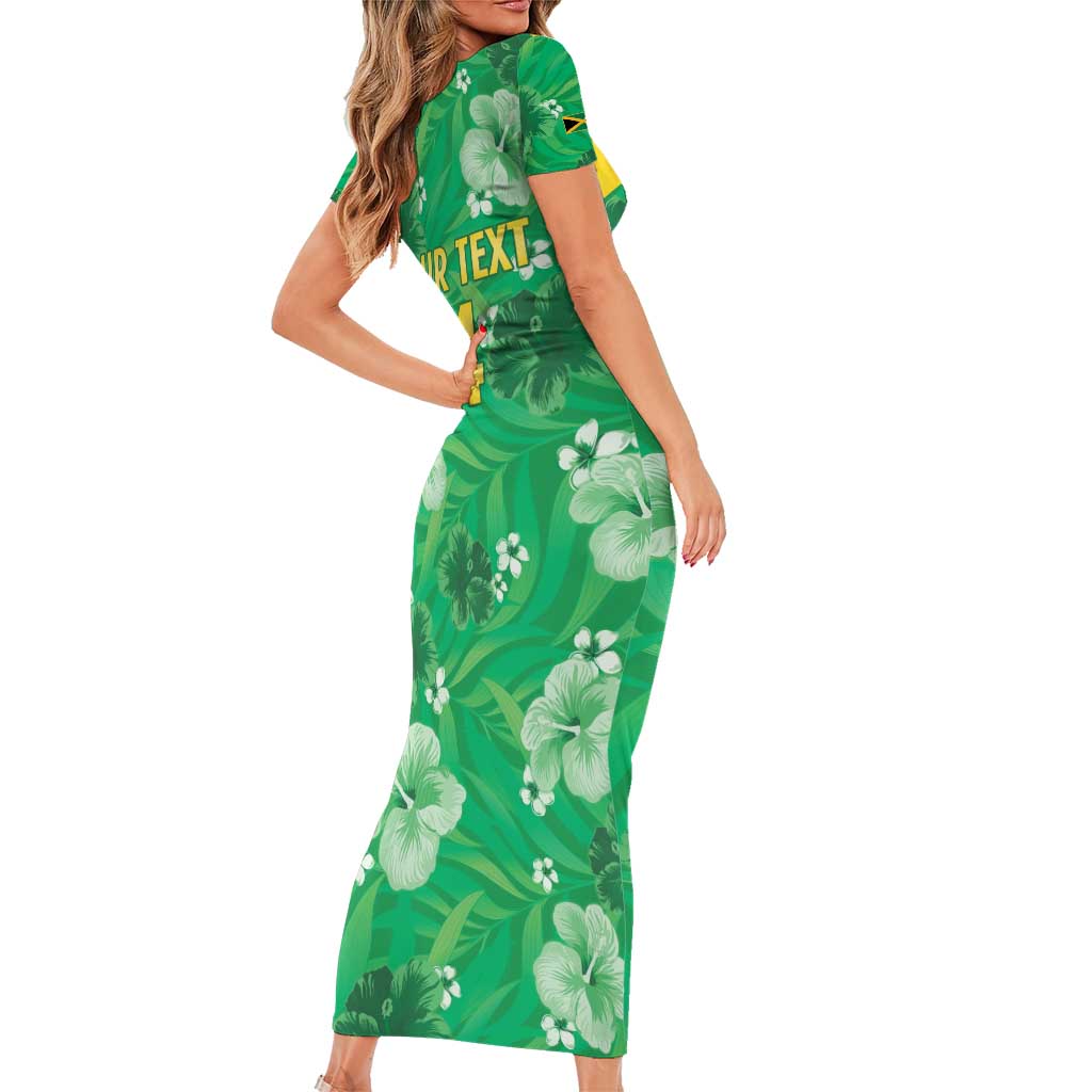 Custom Jamaica Cricket Short Sleeve Bodycon Dress Fi Wi Tallawahs Tropical Style - Wonder Print Shop