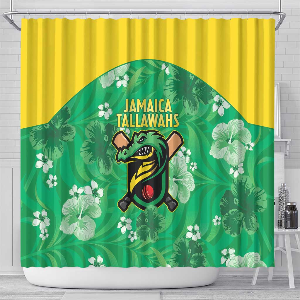Jamaica Cricket Shower Curtain Fi Wi Tallawahs Tropical Style - Wonder Print Shop