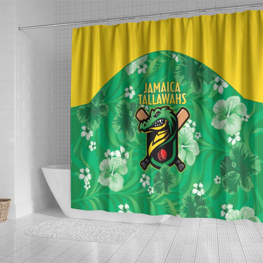 Jamaica Cricket Shower Curtain Fi Wi Tallawahs Tropical Style - Wonder Print Shop
