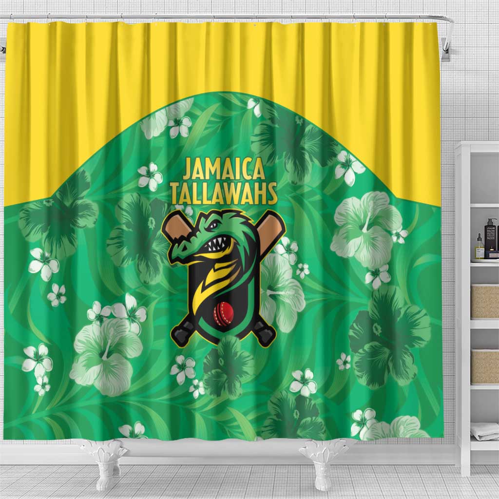 Jamaica Cricket Shower Curtain Fi Wi Tallawahs Tropical Style - Wonder Print Shop