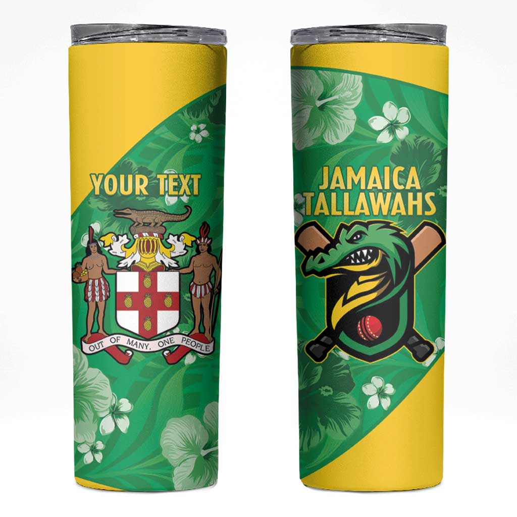 Custom Jamaica Cricket Skinny Tumbler Fi Wi Tallawahs Tropical Style - Wonder Print Shop