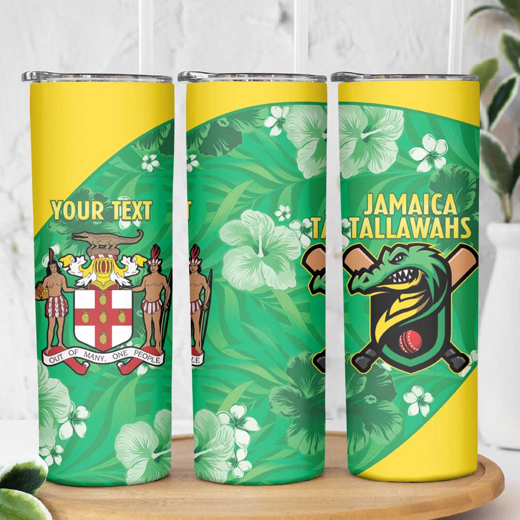 Custom Jamaica Cricket Skinny Tumbler Fi Wi Tallawahs Tropical Style - Wonder Print Shop