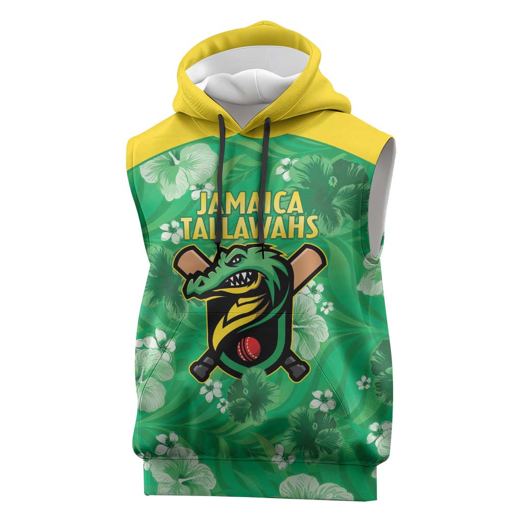 Custom Jamaica Cricket Sleeveless Hoodie Fi Wi Tallawahs Tropical Style - Wonder Print Shop
