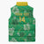 Custom Jamaica Cricket Sleeveless Puffer Jacket Fi Wi Tallawahs Tropical Style - Wonder Print Shop