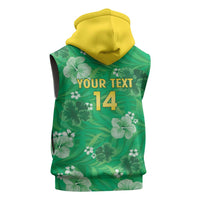 Custom Jamaica Cricket Sleeveless Zip Hoodie Fi Wi Tallawahs Tropical Style - Wonder Print Shop