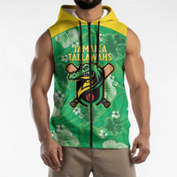 Custom Jamaica Cricket Sleeveless Zip Hoodie Fi Wi Tallawahs Tropical Style - Wonder Print Shop