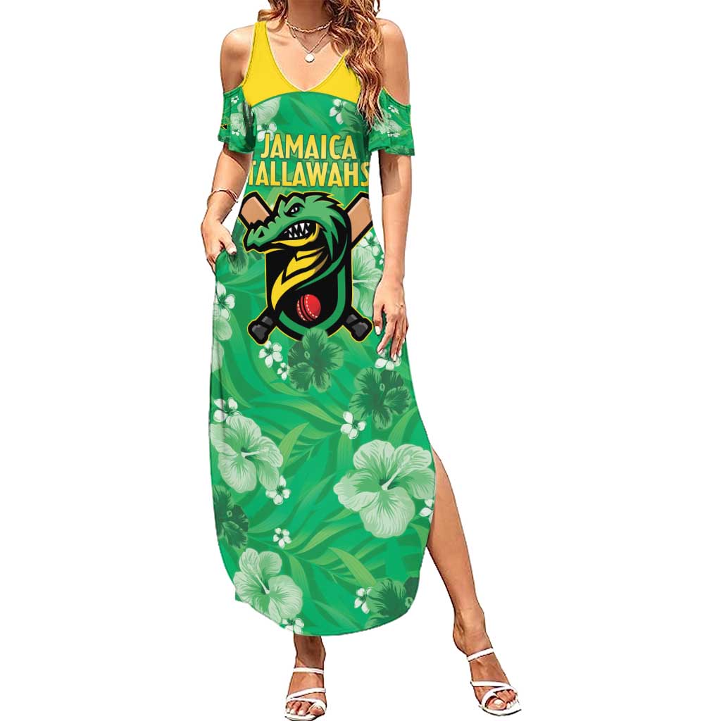 Custom Jamaica Cricket Summer Maxi Dress Fi Wi Tallawahs Tropical Style - Wonder Print Shop