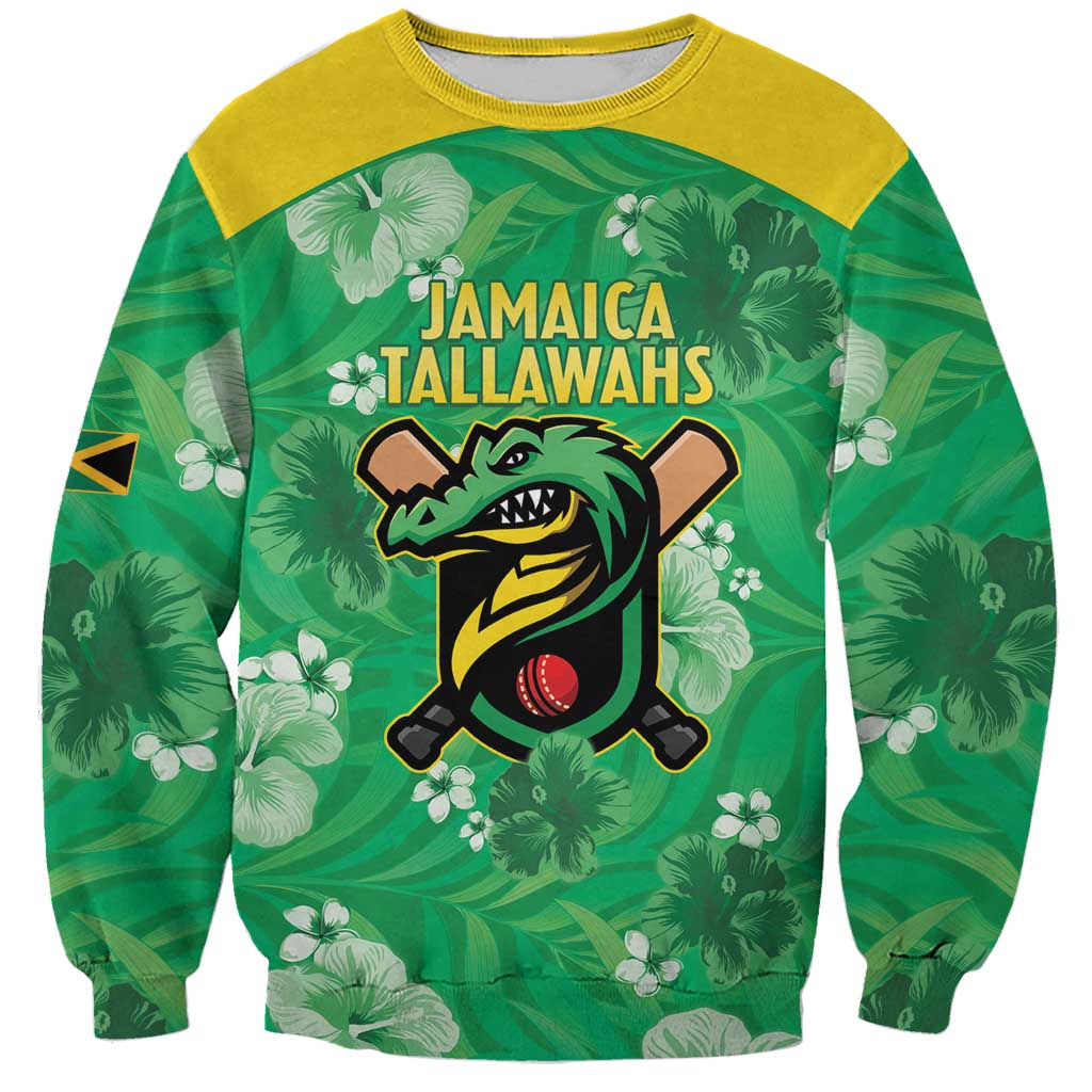 Custom Jamaica Cricket Sweatshirt Fi Wi Tallawahs Tropical Style - Wonder Print Shop