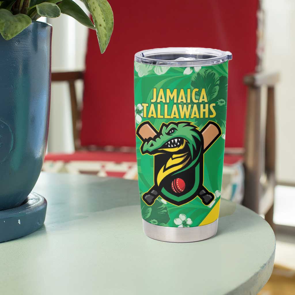 Custom Jamaica Cricket Tumbler Cup Fi Wi Tallawahs Tropical Style - Wonder Print Shop