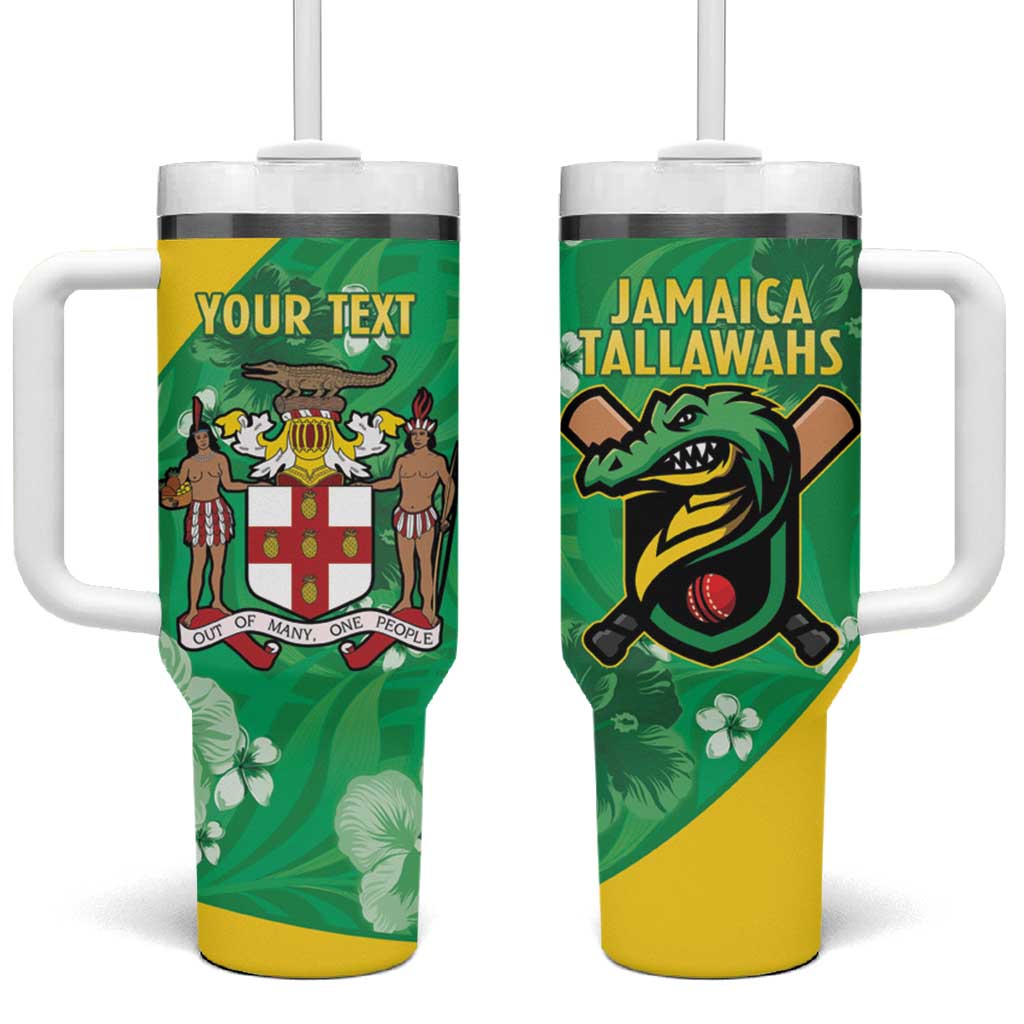 Custom Jamaica Cricket Tumbler With Handle Fi Wi Tallawahs Tropical Style - Wonder Print Shop