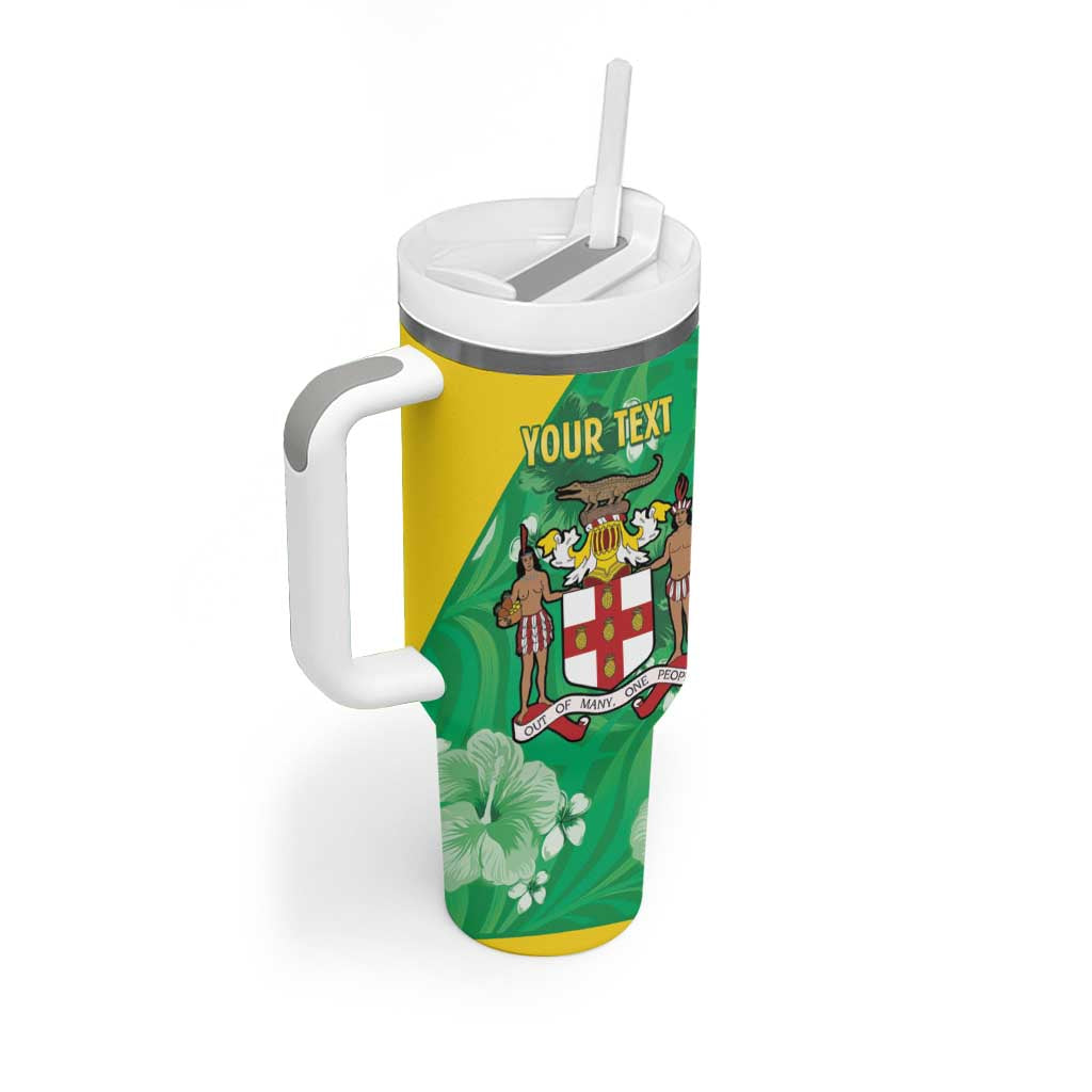 Custom Jamaica Cricket Tumbler With Handle Fi Wi Tallawahs Tropical Style - Wonder Print Shop