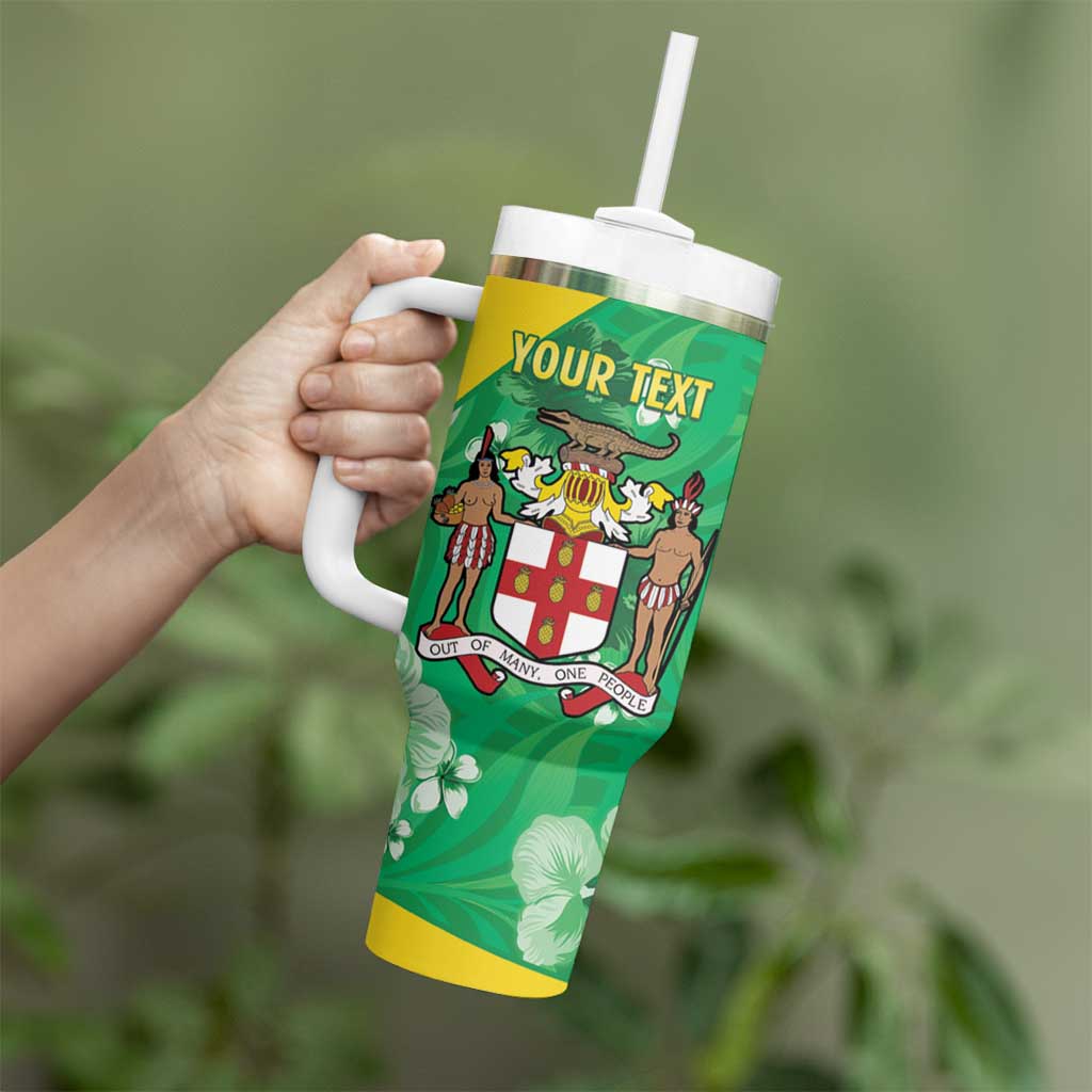 Custom Jamaica Cricket Tumbler With Handle Fi Wi Tallawahs Tropical Style - Wonder Print Shop