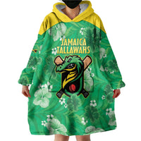 Custom Jamaica Cricket Wearable Blanket Hoodie Fi Wi Tallawahs Tropical Style - Wonder Print Shop