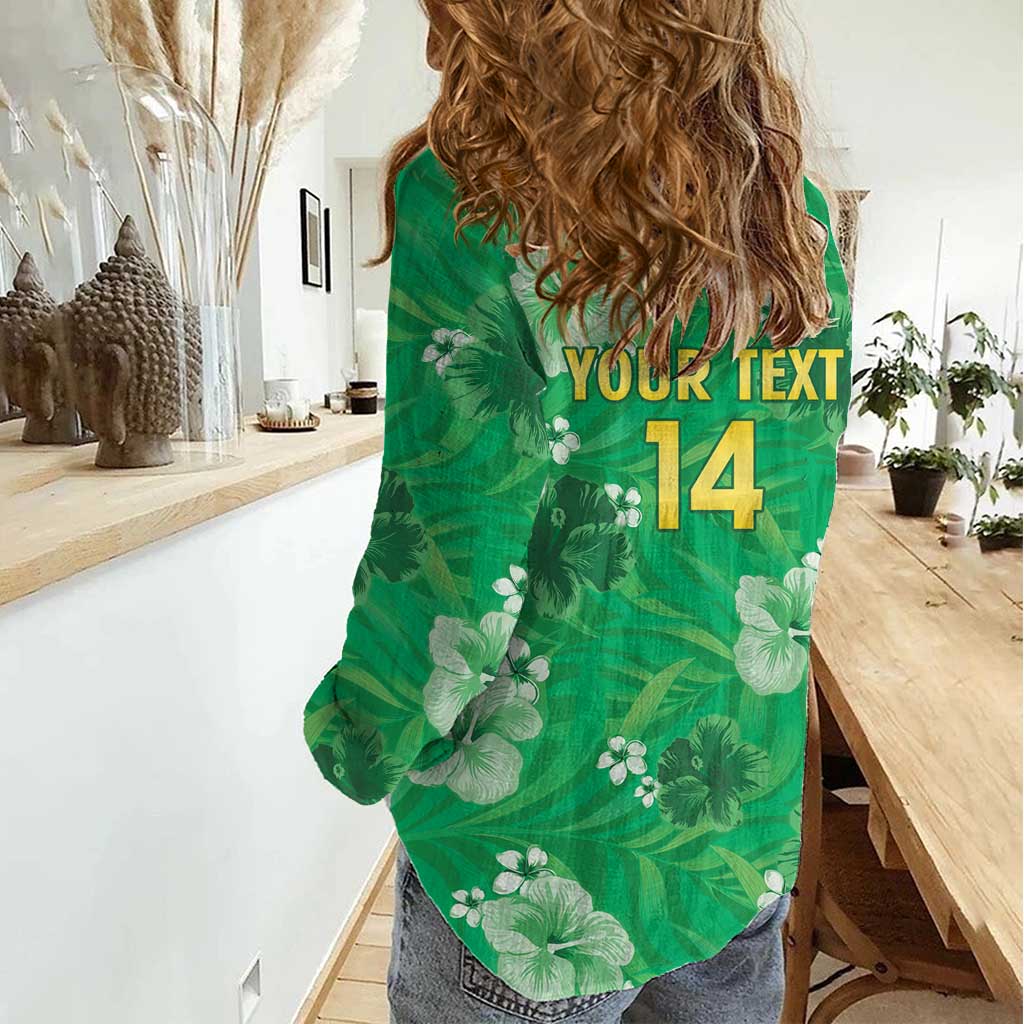 Custom Jamaica Cricket Women Casual Shirt Fi Wi Tallawahs Tropical Style - Wonder Print Shop