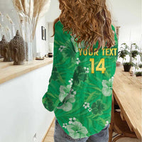 Custom Jamaica Cricket Women Casual Shirt Fi Wi Tallawahs Tropical Style - Wonder Print Shop