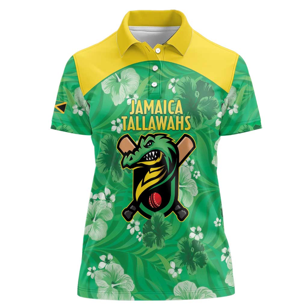 Custom Jamaica Cricket Women Polo Shirt Fi Wi Tallawahs Tropical Style - Wonder Print Shop