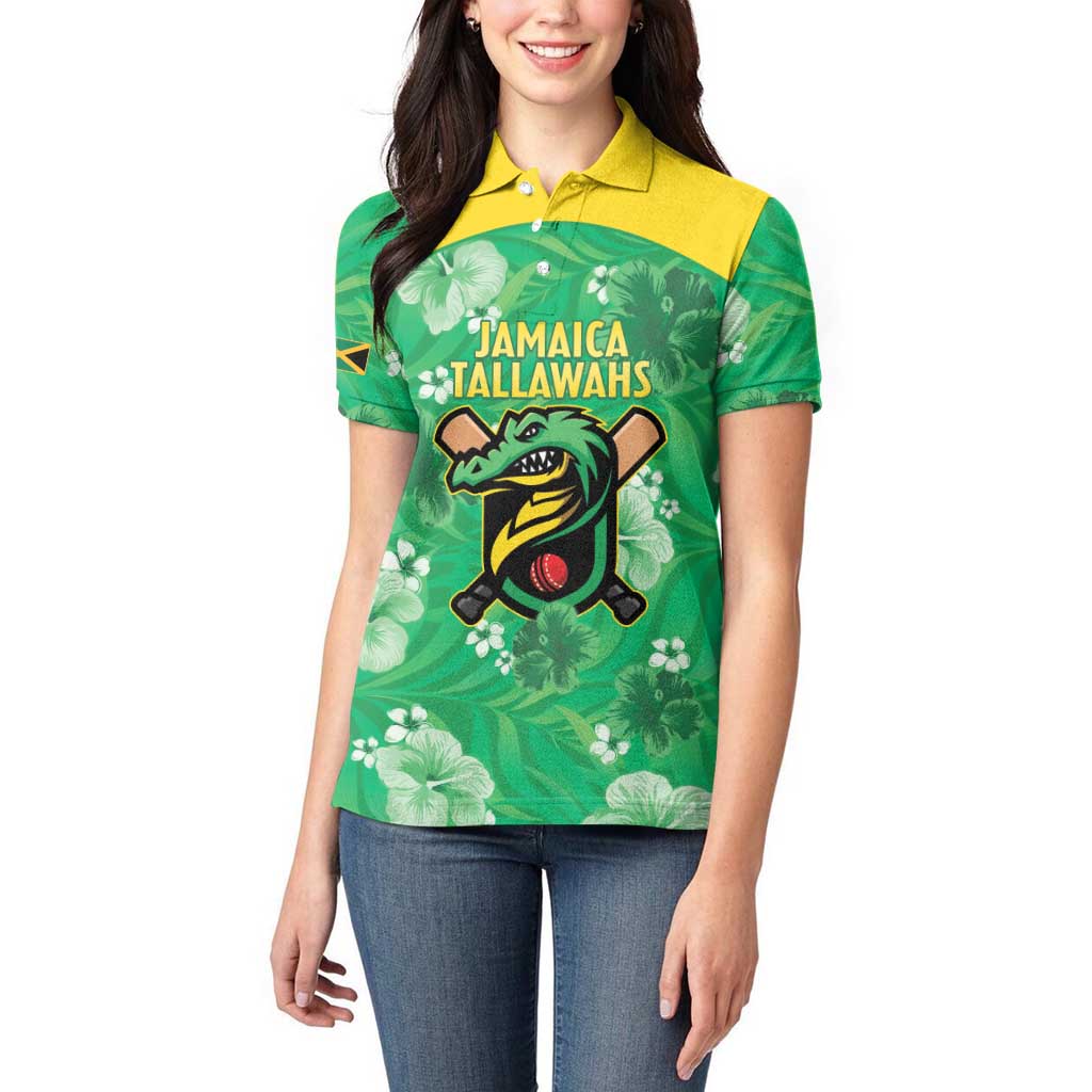 Custom Jamaica Cricket Women Polo Shirt Fi Wi Tallawahs Tropical Style - Wonder Print Shop