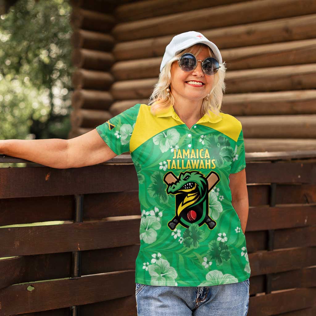 Custom Jamaica Cricket Women Polo Shirt Fi Wi Tallawahs Tropical Style - Wonder Print Shop